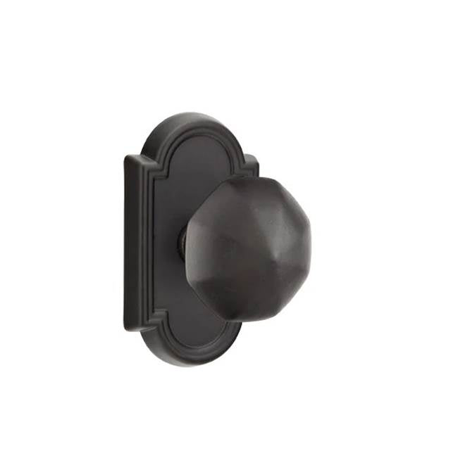 Emtek - Passage, No.11 Rosette, Bronze Octagon Knob, FB - Flat Black Bronze Patina