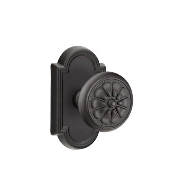 Emtek - Dummy, No.11 Rosette, Petal Knob, FB - Flat Black Bronze Patina