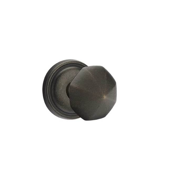 Emtek - Passage, No.12 Rosette, Bronze Octagon Knob, MB - Medium Bronze Patina