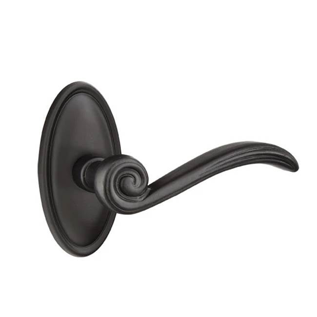 Emtek - Passage, No.14 Rosette, Medici Lever, LH, FB - Flat Black Bronze Patina