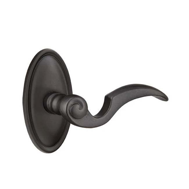 Emtek - Privacy, No.14 Rosette, Napoli Lever, RH, FB - Flat Black Bronze Patina