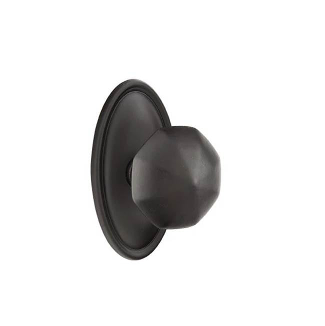 Emtek - Passage, No.14 Rosette, Bronze Octagon Knob, FB - Flat Black Bronze Patina