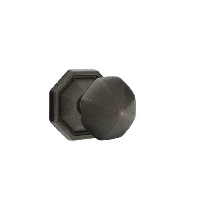 Emtek - Dummy, No.15 Rosette, Bronze Octagon Knob, MB - Medium Bronze Patina