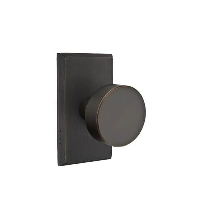Emtek - Privacy, No.3 Rosette, Bronze Round Knob, MB - Medium Bronze Patina