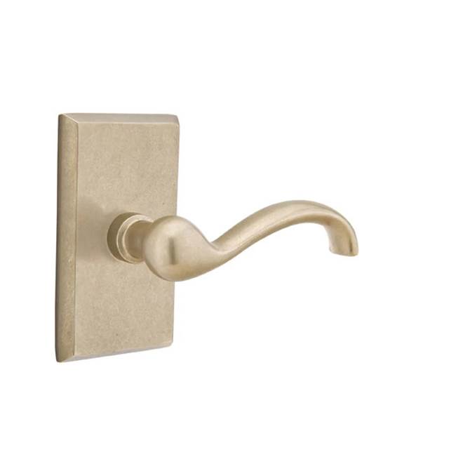Emtek - Passage, No.3 Rosette, Teton Lever, RH, TWB - Tumbled White Bronze