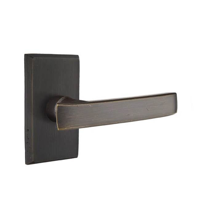 Emtek - Passage, No.3 Rosette, Yuma Lever, LH, MB - Medium Bronze Patina