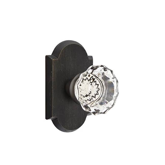 Emtek - Dummy, No.1 Rosette, Astoria Clear Knob, MB - Medium Bronze Patina