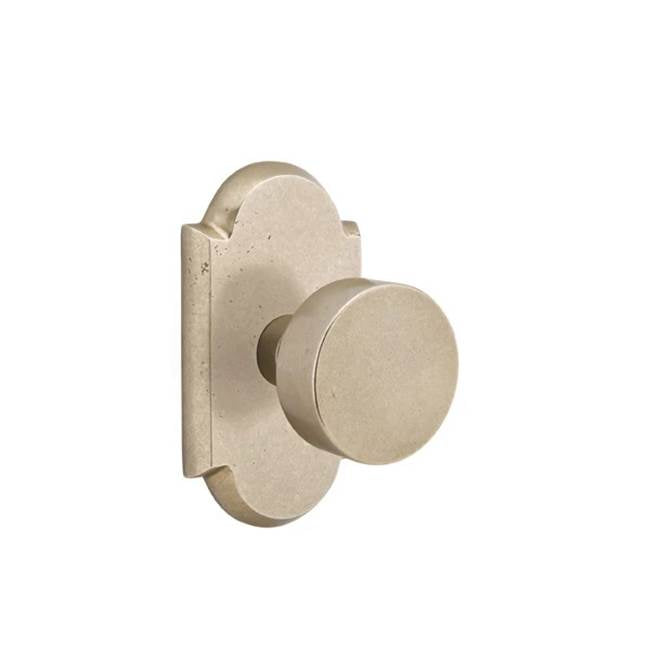 Emtek - Concealed, Privacy, No.1 Rosette, Bronze Round Knob, TWB - Tumbled White Bronze