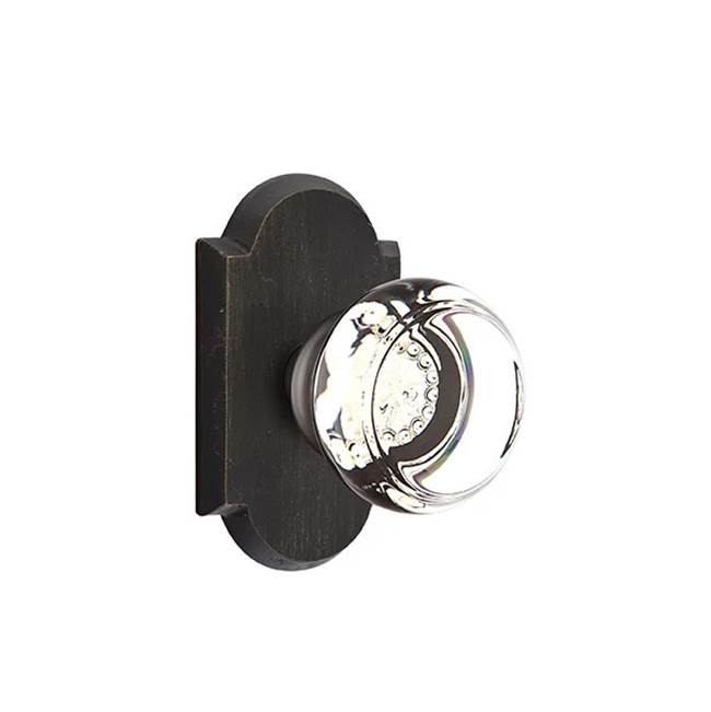 Emtek - Concealed, Privacy, No.1 Rosette, Georgetown Knob, MB - Medium Bronze Patina