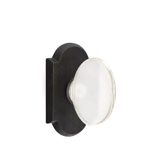 Emtek - Concealed, Privacy, No.1 Rosette, Hampton Knob, MB - Medium Bronze Patina