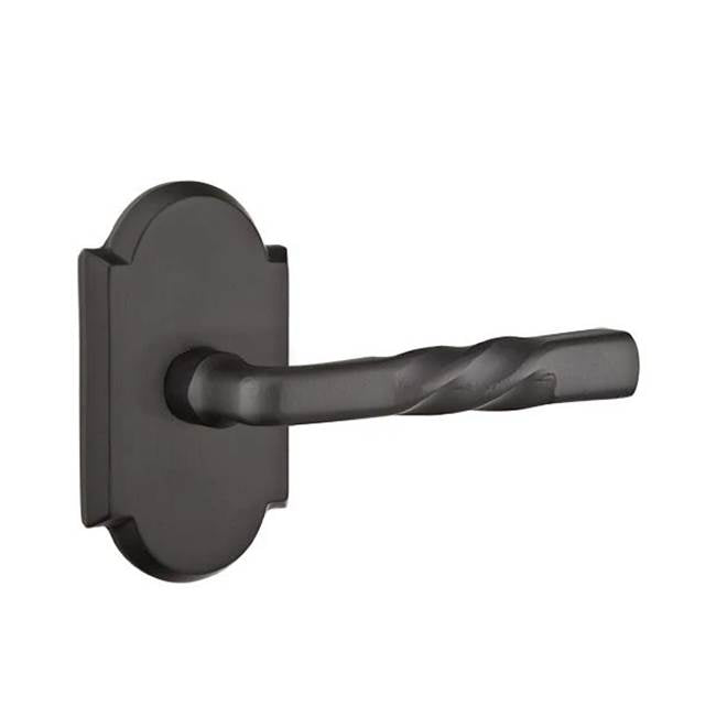Emtek - Dummy, No.1 Rosette, Montrose Lever, FB - Flat Black Bronze Patina