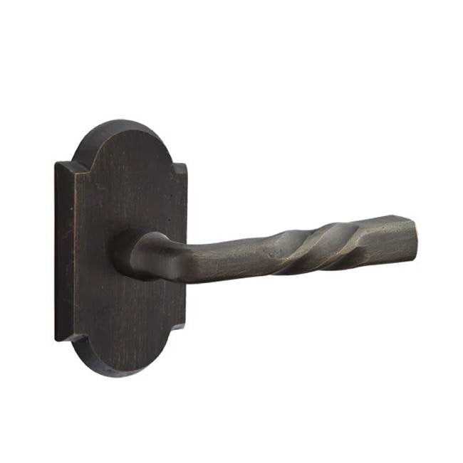 Emtek - Dummy, No.1 Rosette, Montrose Lever, MB - Medium Bronze Patina