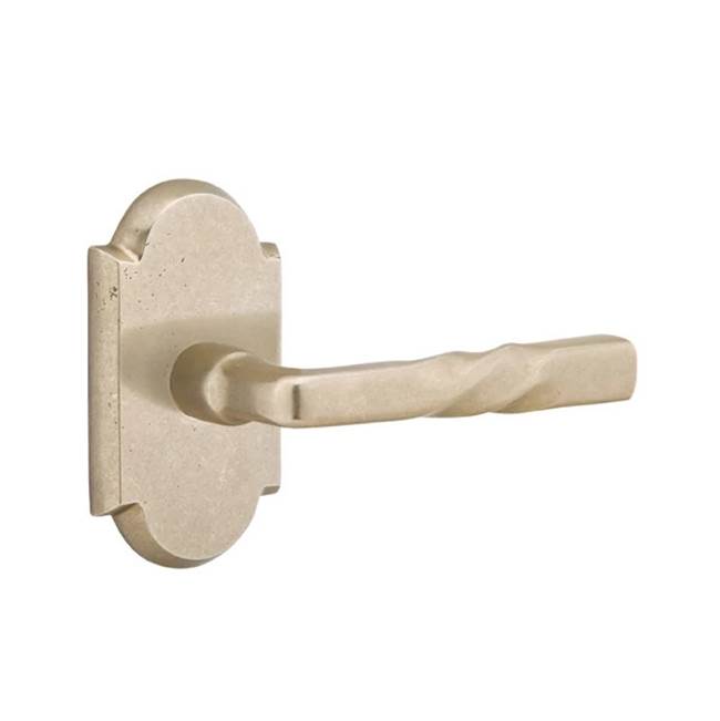 Emtek - Dummy, No.1 Rosette, Montrose Lever, TWB - Tumbled White Bronze