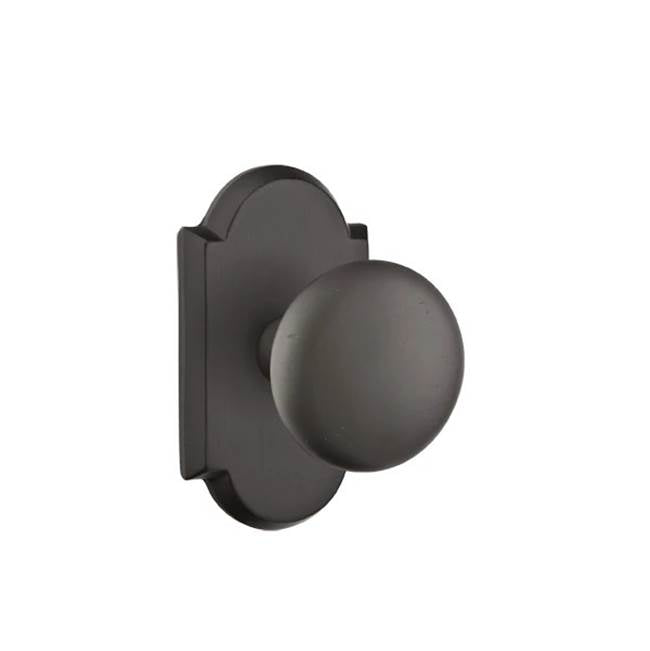 Emtek - Passage, No.1 Rosette, Winchester Knob, FB - Flat Black Bronze Patina