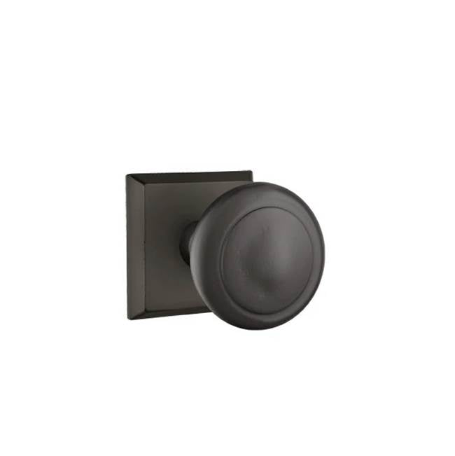 Emtek - Passage, No.6 Rosette, Butte Knob, FB - Flat Black Bronze Patina