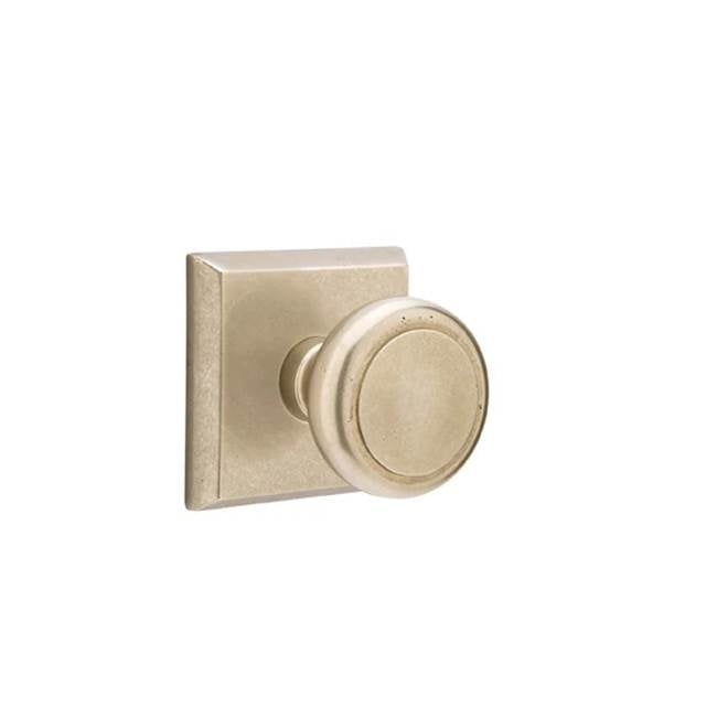 Emtek - Passage, No.6 Rosette, Butte Knob, TWB - Tumbled White Bronze