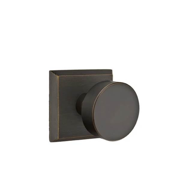 Emtek - Concealed, Privacy, No.6 Rosette, Bronze Round Knob, MB - Medium Bronze Patina