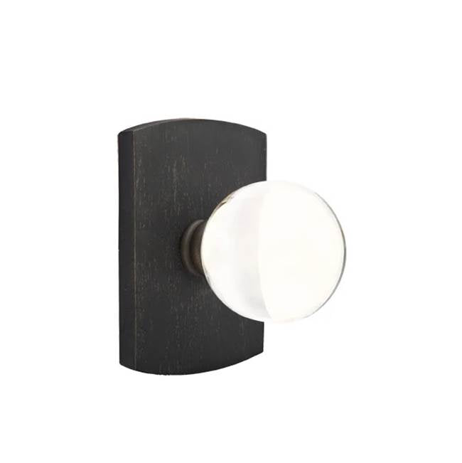 Emtek - Concealed, Passage, No.4 Rosette, Bristol Knob, MB - Medium Bronze Patina