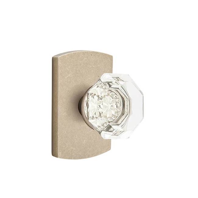 Emtek - Passage, No.4 Rosette, Old Town Clear Knob, TWB - Tumbled White Bronze