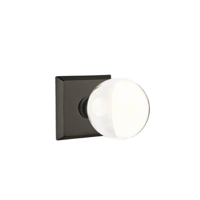 Emtek - Concealed, Passage, No.6 Rosette, Bristol Knob, FB - Flat Black Bronze Patina
