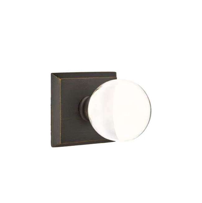 Emtek - Concealed, Passage, No.6 Rosette, Bristol Knob, MB - Medium Bronze Patina