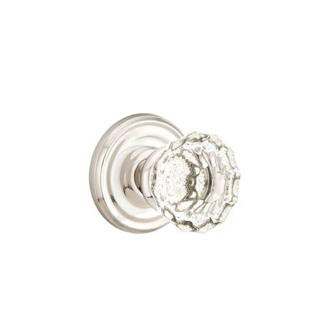 Emtek - Passage, Regular Rosette, Astoria Crystal Knob, US14 - Polished Nickel