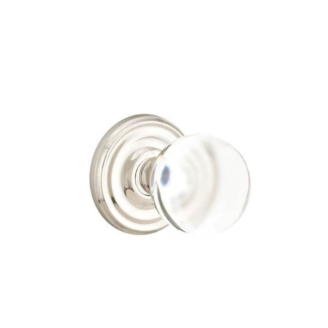 Emtek - Privacy, Regular Rosette, Bristol Crystal Knob, US14 - Polished Nickel