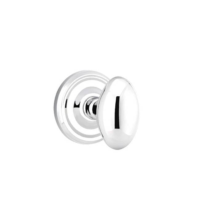 Emtek - Dummy, Regular Rosette, Egg Knob, US26 - Polished Chrome