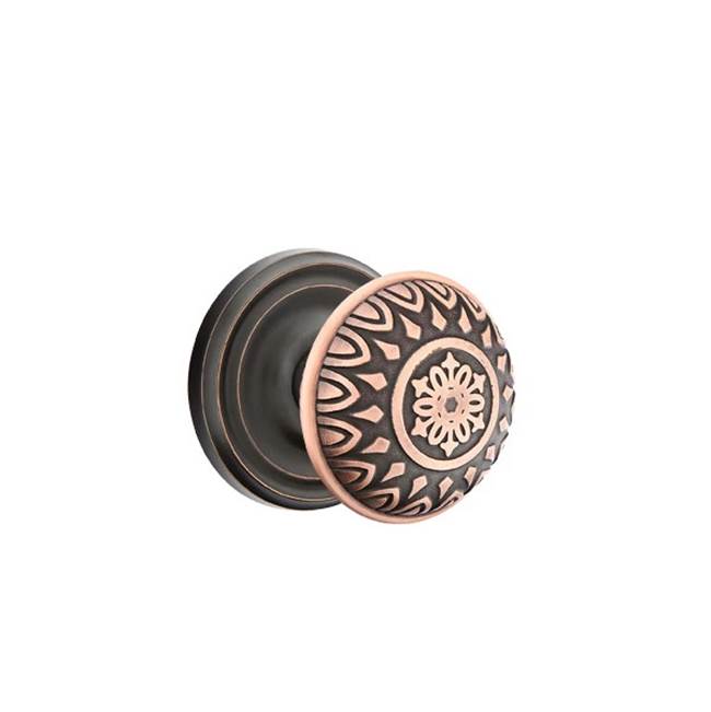 Emtek - Concealed, Passage, Regular Rosette, Lancaster Knob, US10B - Oil Rubbed Bronze