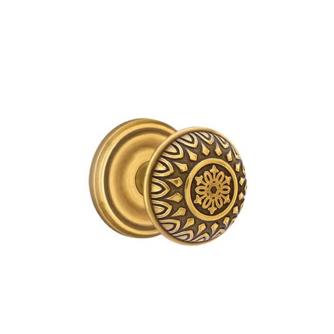 Emtek - Concealed, Passage, Regular Rosette, Lancaster Knob, US7 - French Antique