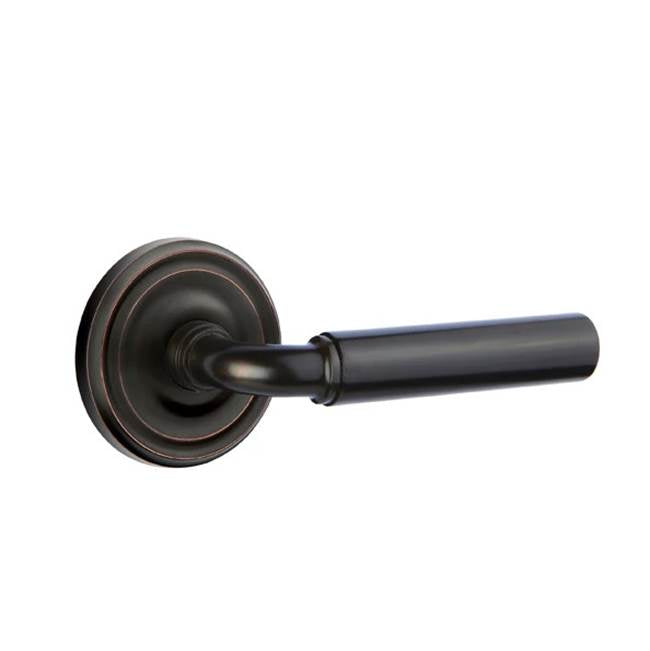 Emtek - Privacy, Regular Rosette, Manning Lever, RH, US10B - Oil Rubbed Bronze