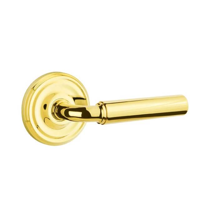 Emtek - Privacy, Regular Rosette, Manning Lever, RH, US3 Lifetime - Polished Brass