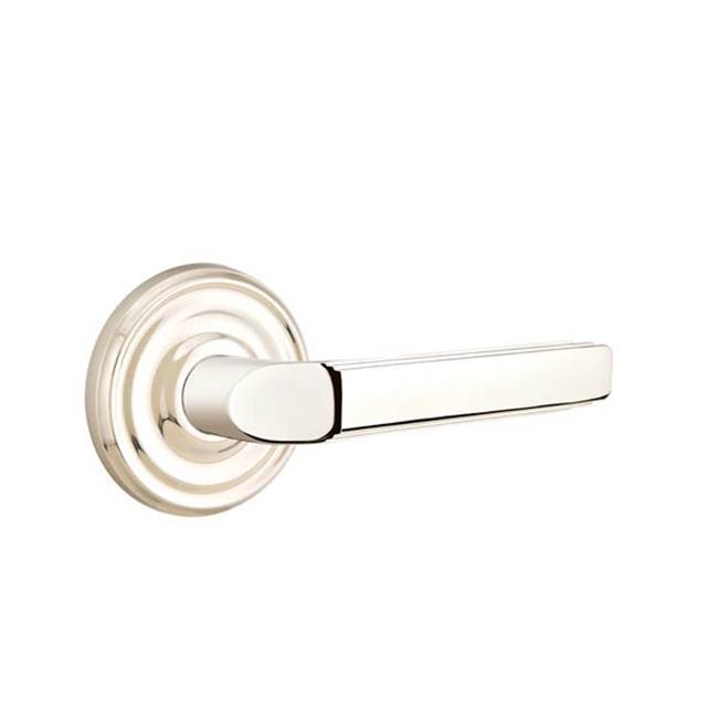 Emtek - Dummy, Regular Rosette, Milano Lever, US14 - Polished Nickel