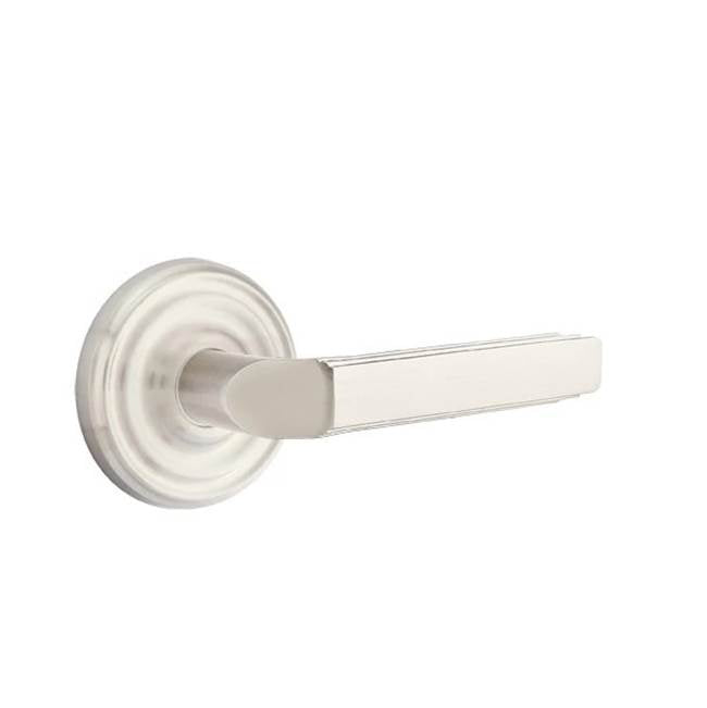 Emtek - Dummy, Regular Rosette, Milano Lever, US15 - Satin Nickel