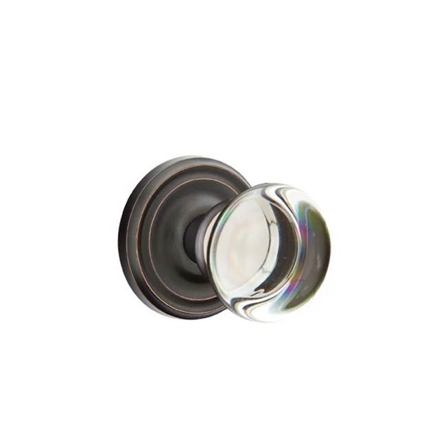 Emtek - Dummy, Regular Rosette, Providence Crystal Knob, US10B - Oil Rubbed Bronze
