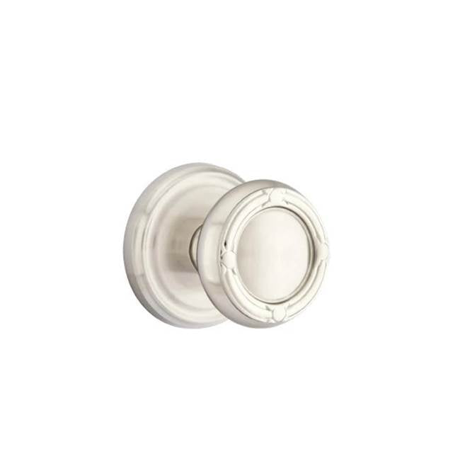 Emtek - Privacy, Regular Rosette, Ribbon and Reed Knob, US15 - Satin Nickel