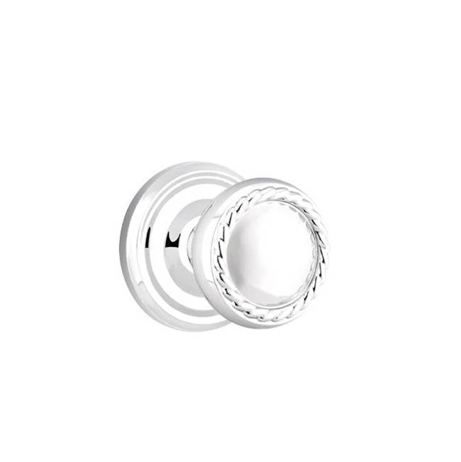 Emtek - Dummy, Regular Rosette, Rope Knob, US26 - Polished Chrome