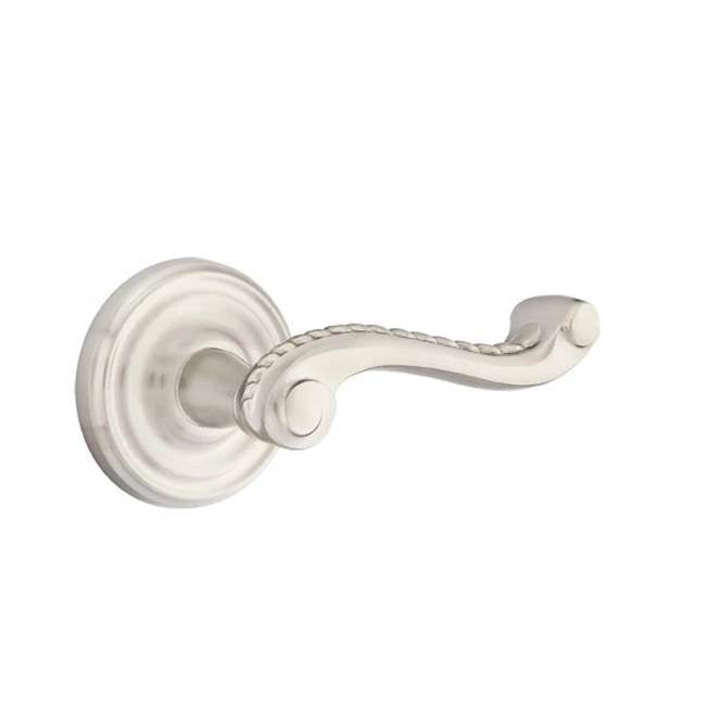 Emtek - Passage, Regular Rosette, Rope Lever, LH, US15 - Satin Nickel