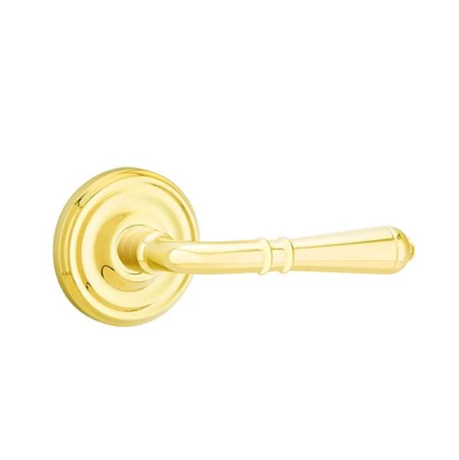 Emtek - Passage, Regular Rosette, Turino Lever, RH, US3 Lifetime - Polished Brass