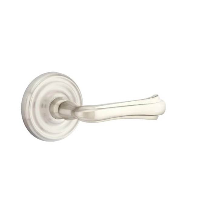 Emtek - Privacy, Regular Rosette, Wembley Lever, RH, US15 - Satin Nickel