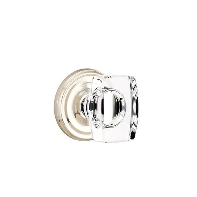 Emtek - Passage, Regular Rosette, Windsor Crystal Knob, US14 - Polished Nickel