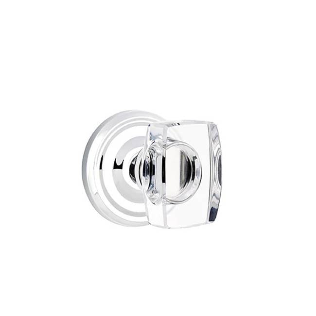 Emtek - Passage, Regular Rosette, Windsor Crystal Knob, US26 - Polished Chrome