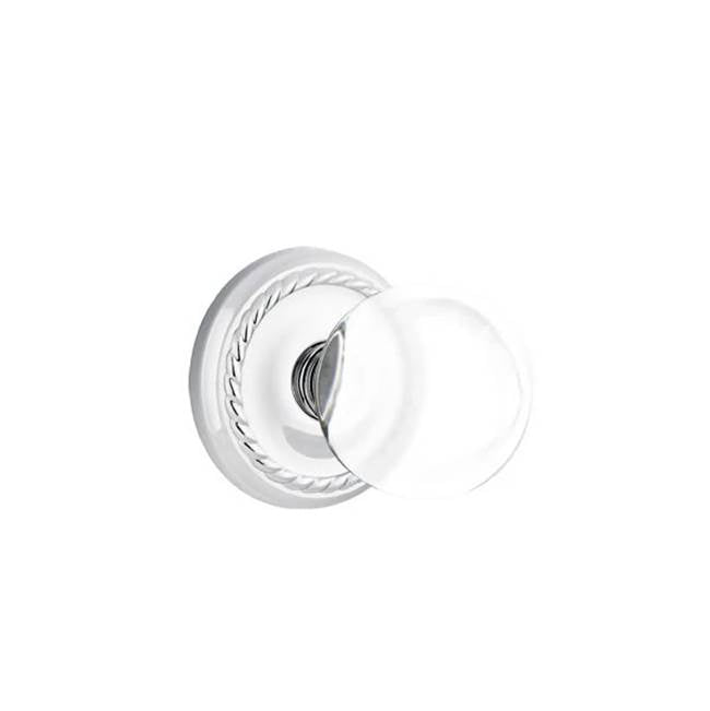 Emtek - Dummy, Rope Rosette, Bristol Crystal Knob, US26 - Polished Chrome