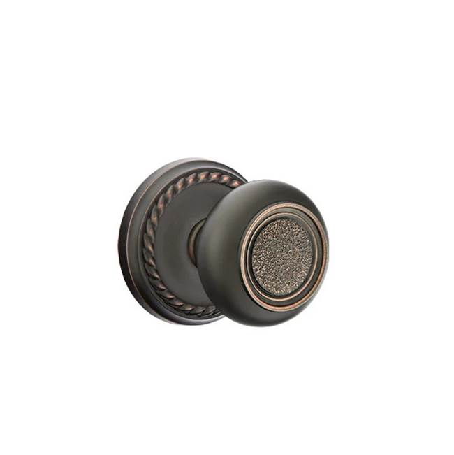 Emtek - Concealed, Passage, Rope Rosette, Belmont Knob, US10B - Oil Rubbed Bronze