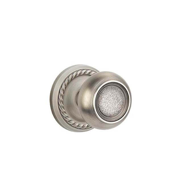 Emtek - Concealed, Passage, Rope Rosette, Belmont Knob, US15A - Pewter