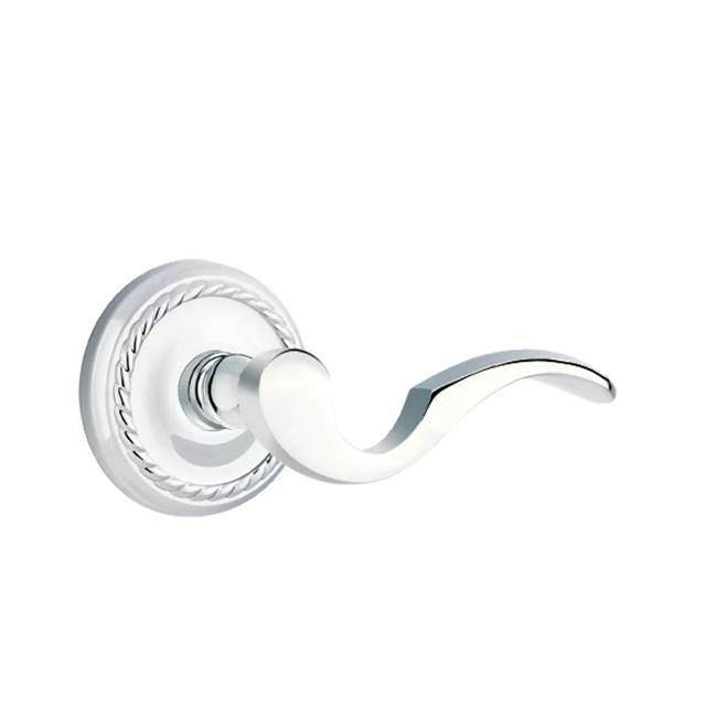 Emtek - Privacy, Rope Rosette, Cortina Lever, RH, US26 - Polished Chrome