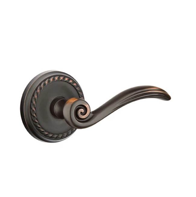 Emtek - Concealed, Passage, Rope Rosette, Elan Lever, US10B - Oil Rubbed Bronze