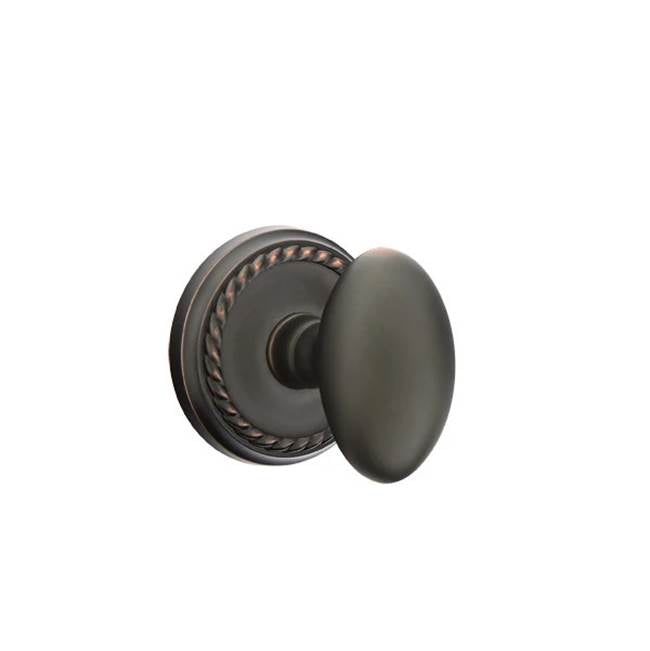 Emtek - Privacy, Rope Rosette, Egg Knob, US10B - Oil Rubbed Bronze