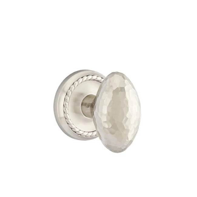 Emtek - Dummy, Rope Rosette, Hammered Egg Knob, US15 - Satin Nickel