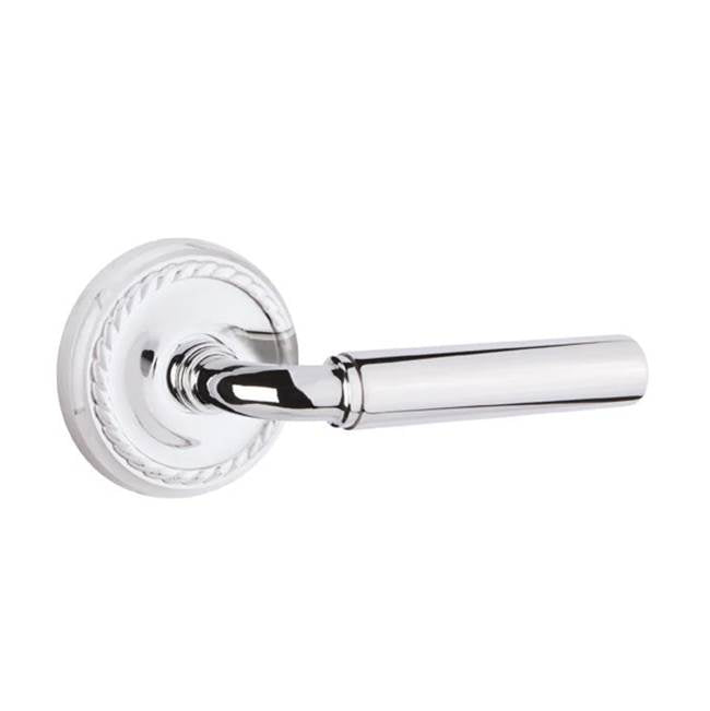 Emtek - Privacy, Rope Rosette, Manning Lever, RH, US26 - Polished Chrome